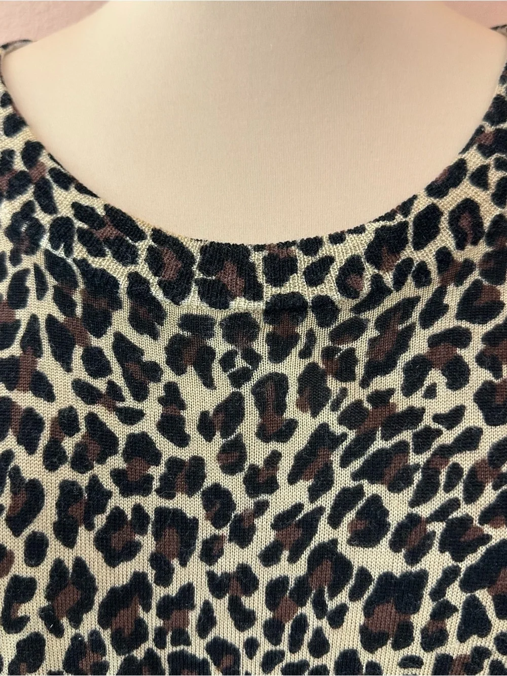 J.Crew Tippi Sweater in Leopard Womens M 100% Merino Wool Style #J6354 Preppy